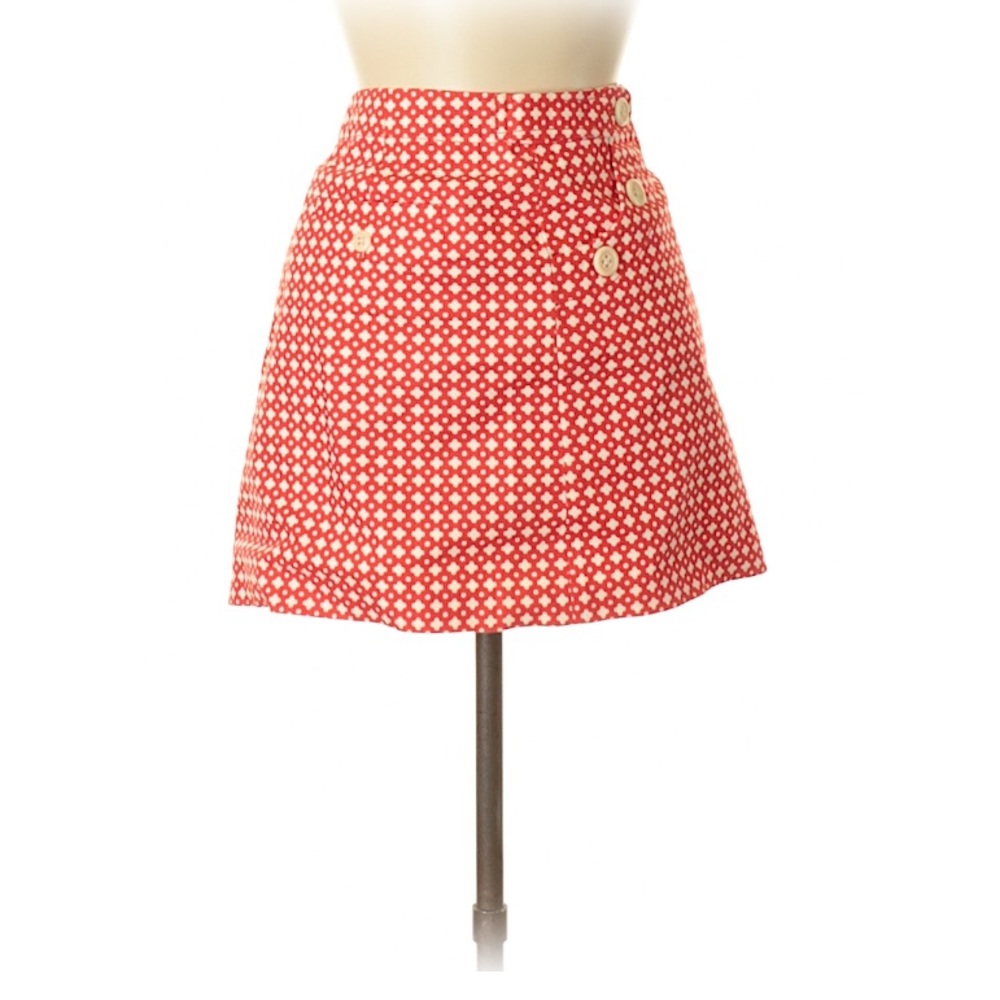 J. Crew Red Mini Skirt